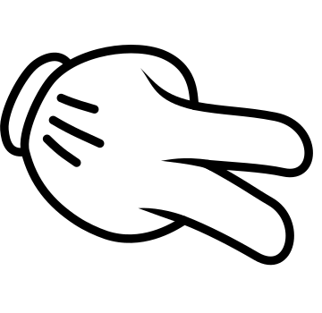 Scissors sign hand